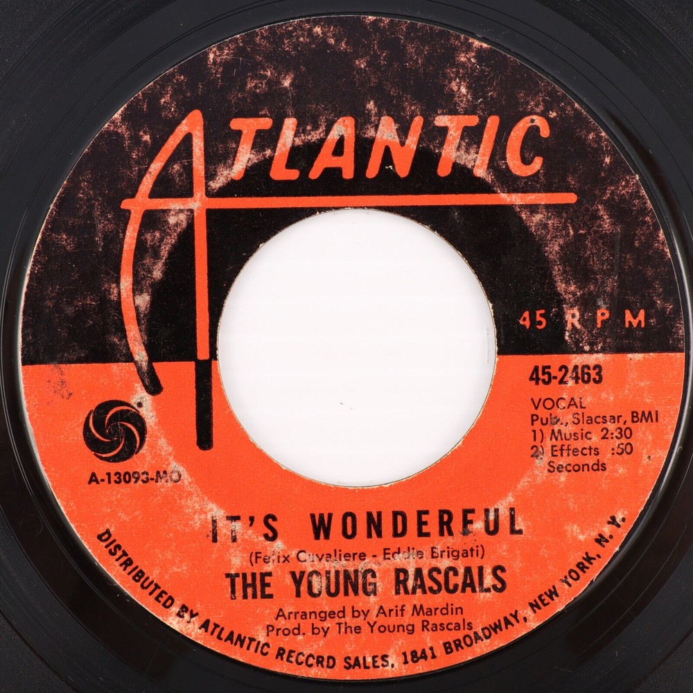 The Young Rascals – It's Wonderful / Of Course -45 rpm 7" Record Monarch 45-2463